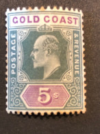 GOLD COAST.  SG 46.  5s Green And Mauve MH* CV £65 - Goldküste (...-1957)