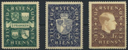 Liechtenstein 183-185 Wappen + Fürst Franz Josef Tadellos Postfrisch Kat 80,00 - Lettres & Documents