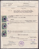 DDFF 816 -- LAUWE Document Bouwvergunning 1964 / Timbres Fiscaux Annulés Gemeentebestuur Van LAUWE West Vl. - Documentos