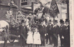 Leiden 3 October 1904 Celebration Close Up Horse Cart Officials And Girls - Leiden