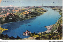 AEHP4-0277- SUISSE - LAC LEMAN - CHILLON ET PANORAMA DU LEMAN  - Lake Geneva