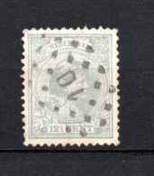Nederland 1891 Zegel 37 Wilhelmina Met Puntstempel 10 (Bergen Op Zoom) - Used Stamps