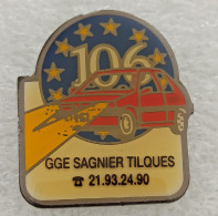 Pin's Badge Pin Peugeot 106, Garage Salnier Tiques - Peugeot