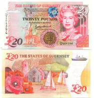 Guernsey 20 Pounds 2018 WWII Commemorative QEII P-63 UNC Prefix TG/W - Guernsey