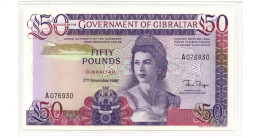 Gibraltar 50 Pounds 1986 QEII P-24 UNC - Gibraltar