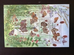 2002 Faune Papillons Oblitéré  Butterflies YT BF 15 Mi B. 17 - Blocks & Sheetlets