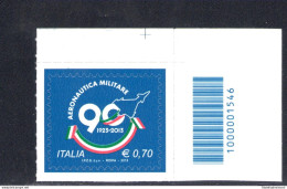 2013 Repubblica Italiana Aeronautica Militare Con Codice A Barre N. 1546 - Bar-code