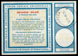 LINKEBEEK 16.12.68   BELGIQUE BELGIE BELGIUM  Vi19  8 FRANCS BELGES Int. Reply Coupon Reponse Antwortschein IAS IRC - Coupons-réponse Internationaux