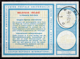 HALLE 20.03.70   BELGIQUE BELGIE BELGIUM  Vi19  8 FRANCS BELGES Int. Reply Coupon Reponse Antwortschein IAS IRC - Coupons-réponse Internationaux