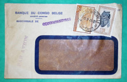 LETTRE PAR AVION AIR MAIL CONGO BELGE BELGISCH CONGO BANQUE COSTERMANSVILLE BUKAVU 1949 COVER - Brieven En Documenten