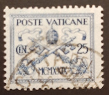 Vaticaanstad 1929 Used Mi #4,  25c, Pius XI - Gebruikt