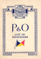 SS Strathnaver P&O 1935 Cruise Passenger List - World