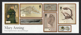 Great Britain UK, 2024, Prehistoric Animals,Mary Anning,Fossil Hunter, Natural History Museum,Set Of 4v, MS MNH (*) - Ungebraucht