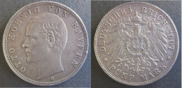 Allemagne Bavière. 5 Mark 1907 D Munich, Otto I , En Argent, KM# 915 - 2, 3 & 5 Mark Silver