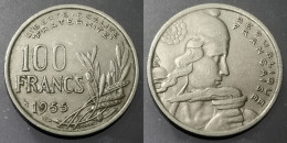 Monnaie France - 1955 - 100 Francs Cochet (Ruban étroit) - 100 Francs