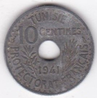 Tunisie Protectorat Français. 10 Centimes 1941 , En Zinc, Lec# 116 - Tunisie