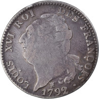 Monnaie, France, Écu De 6 Livres François, ECU, 6 Livres, 1792, Limoges, TB+ - Andere & Zonder Classificatie