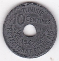 Tunisie Protectorat Français. 10 Centimes 1942 , En Zinc, Lec# 117 - Tunesien