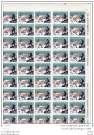 REPUBBLICA:  1972  SOCIETA' ALPINI  -  £. 50  POLICROMO  -  FGL. 50  N. -  SASS. 1180 - Full Sheets