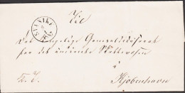 1857. DANMARK. Official. Fine Official Cover To Det Kongelige Geheimeraad I Kjøbenhavn Cancelled SVANEKE 6... - JF543829 - ...-1851 Prephilately