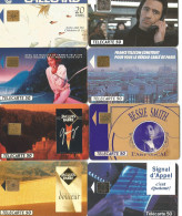 France Lot De 12 Differents Cartes Téléphones Sur : Café-cinéma Musique - Louis Armsrong Etc - Collezioni