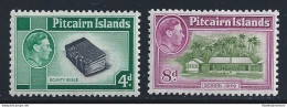 1951 PITCAIRN - SG 5a/6a Giorgio VI° E Vedute  MNH** Valori Complementari - Sonstige & Ohne Zuordnung