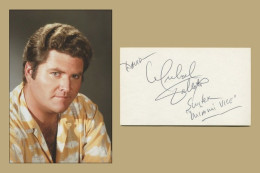 Michael Talbott - Switek In Miami Vice - Early Signed Card + Photo - 1986 - COA - Actors & Comedians