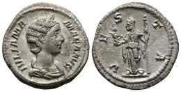 JULIA MAMAEA Augusta, 222-235 AD. AR, Denarius. Rome. - Les Sévères (193 à 235)