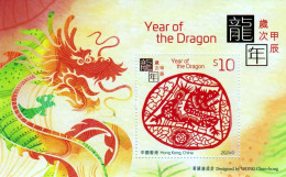 Hong Kong - Postfris / MNH - Sheet Year Of The Dragon 2024 - Neufs