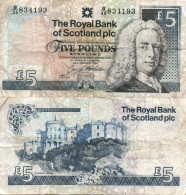 Scotland / 5 Pounds / 1996 / P-352(b) / FI - 5 Pounds