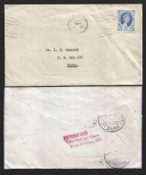 Letter With Stamp And Obliteration From Salisbury, Rhodesia, 1959. Returned From Beira, Mozambique. - Rhodesia & Nyasaland (1954-1963)
