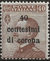 TRTT7L,1919 Terre Redente - Trento E Trieste, Sassone Nr. 7, Francobollo Nuovo Con Traccia Di Linguella */ - Trento & Trieste