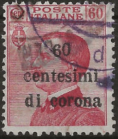 TRTT10oU,1919 Terre Redente - Trento E Trieste, Sassone Nr. 10o, Francobollo Usato Per Posta °/ Varietà - Trentin & Trieste