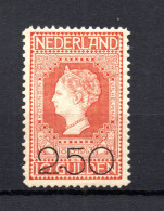 Netherlands 1920 Old Overprinted 10 Guilder Stamp (Michel 100) Nice Unused/MLH - Ungebraucht