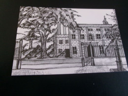 BELLE ILLUSTRATION....THE ISLAND HALL..ALDERNEY..CHANNEL ISLANDS.PEN AND INK DRAWING..BY SONYA DEAN - Alderney