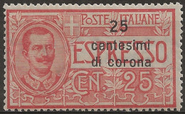 TRDAEx1NA,1921 Terre Redente/Dalmazia, Sassone Nr. 1, Espresso Nuovo Senza Linguella **/ Centratura Ottima - Dalmazia