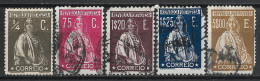 1912-1930 PORTUGAL SET OF 5 USED STAMPS (Michel # 204Ax,428,524,527,528) CV €8.30 - Gebruikt