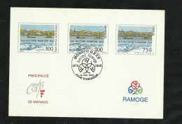 Carte Souvenir OETP De Monaco émission Commune Accord RAMOGE France Monaco Italie Le 14 Mai 1996   TB - Covers & Documents