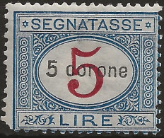 TRDASx4L - 1922 Terre Redente/Dalmazia, Sassone Nr. 4, Segnatasse Nuovo Con Traccia Di Linguella */ - Dalmatie