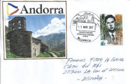 Père Canturri Montanya, Historien,écrivain Et Enseignant Andorran . Lettre 2017 à La Seu D'Urgell (Espagne) - Storia Postale