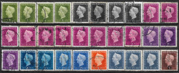 1947-1950 NETHERLANDS 30 Used Stamps (Scott # 286,287,289,291,292,294,301,330) CV $6.00 - Usados