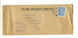 BASUTOLAND - Affranchissement Sur Lettre - Georges VI / Crocodile - 1933-1964 Crown Colony