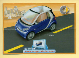 Kinder : BPZ N° TT089 : Série Voitures / Smart / Fortwo (bleue) - Istruzioni