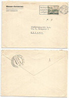 Suisse 1941 Airmail C.50 Green Variety "Weisses Dach" "White Roof" #29a Solo Franking Commerce AirCv To Milano 17dec1946 - Other & Unclassified