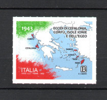 ITALIA : Eccidi Di Cefalonia, Corfù, Isole Ionie E Dell'Egeo -1 Val. MNH**  2.11.2023 - 2021-...: Ungebraucht