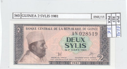 BILLETE GUINEA 2 SYLIS 1981 P-21a SIN CIRCULAR - Andere - Afrika