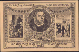 * Martin Luther 400 Jahre Reformation, Privatganzsache DR PP 47 C1/1, Leider Beschabung über Wertstempel - Other & Unclassified