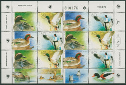 Israel 1989 Gänsevögel: Knäkente, Brandgans 1131/34 Bogen Postfrisch (C98345) - Blocs-feuillets
