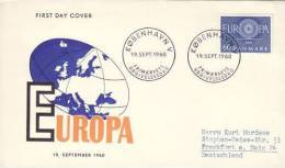 DENMARK 1960 EUROPA CEPT FDC - 1960