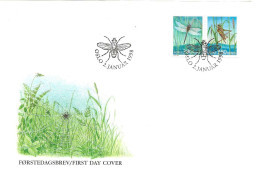 Norway Norge 1998 : Insects, Dragon-Fly And Grasshopper- 1275 - 1276  FDC - Briefe U. Dokumente